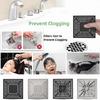 Shower Drain Pad Square Shape Silicone Floor Drain Cover Sewer Outfall Drain Filter Kitchen Bathroom Accessories