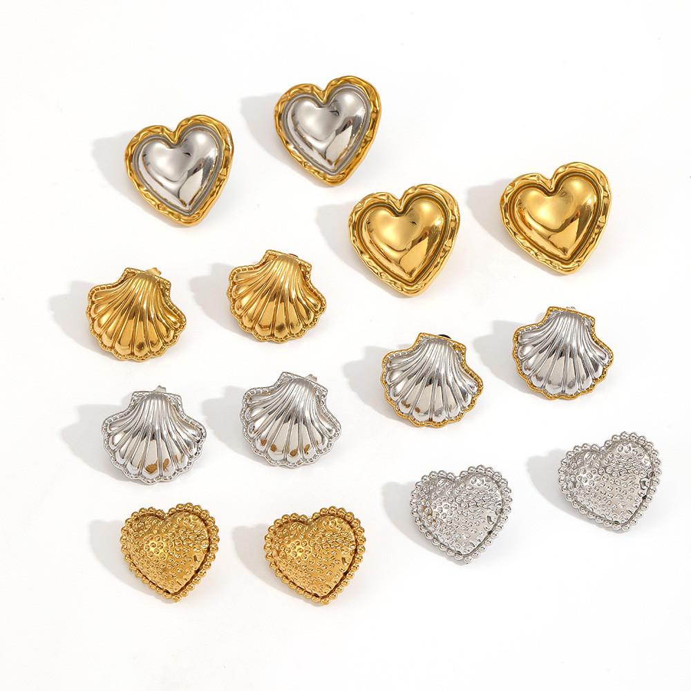 Modern Style Stainless Steel Geometric Earrings For Women Summer