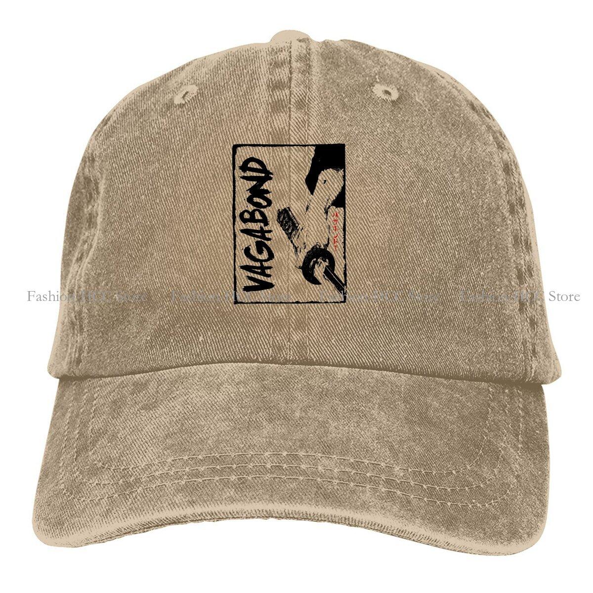 VAGABOND MUSASHI Baseball Caps Peaked Cap Miyamoto Musashi Japanese Samurai Sun Shade Hats Men Women One Size хаки