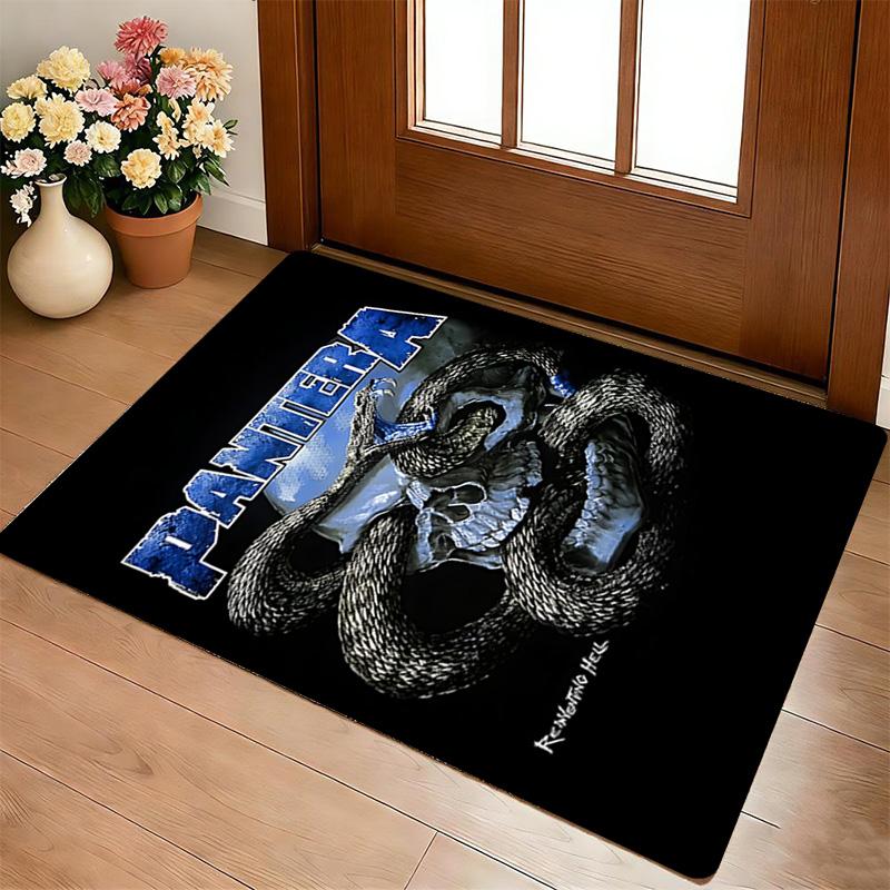 Pantera Skull Living Room Nonslip Area Rug Soft Carpet For Bedroom Game Playroom Sofa Office Home Decor Doormat Christmas Gift C926726