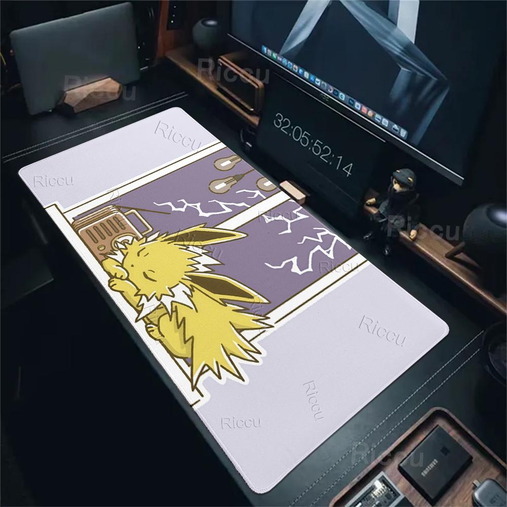 Mouse Pad Gaming Computer Accessories Eevee Pattern Mechanical Keyboard Rug XXL P-pokemon Desktop Carpet Kawaii Rubber Tablemats