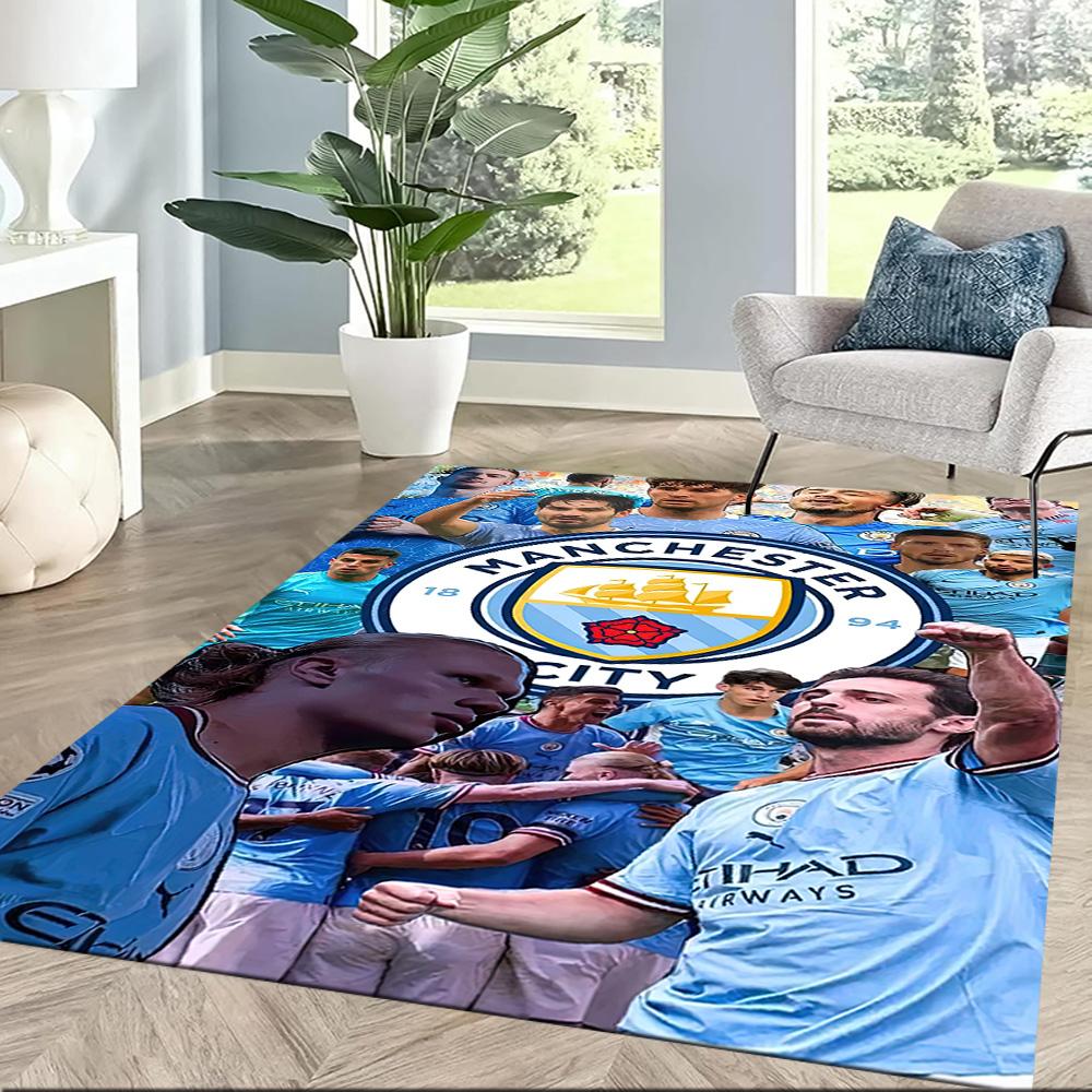 Love Manchester City Fc Square rugs are a great choice for living rooms, bedrooms, home décor, and as gifts.