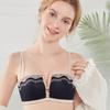 French Embroidered Strapless Bra for Small Breasts Anti-exposure Bandeau Bra