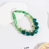 New Irregular Double Layer Green Beads Geometrics Niche Design Choker Women