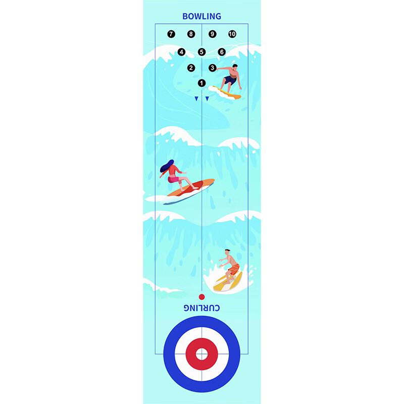 Kids Indoor Curling and Bowling Game Mat