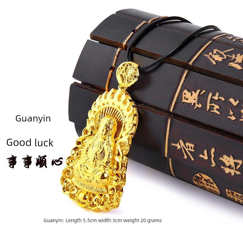 

Ювелирные изделия Вьетнам Плацерное золото Мужской реквизит Подвеска Тиран A Guanyin pendant