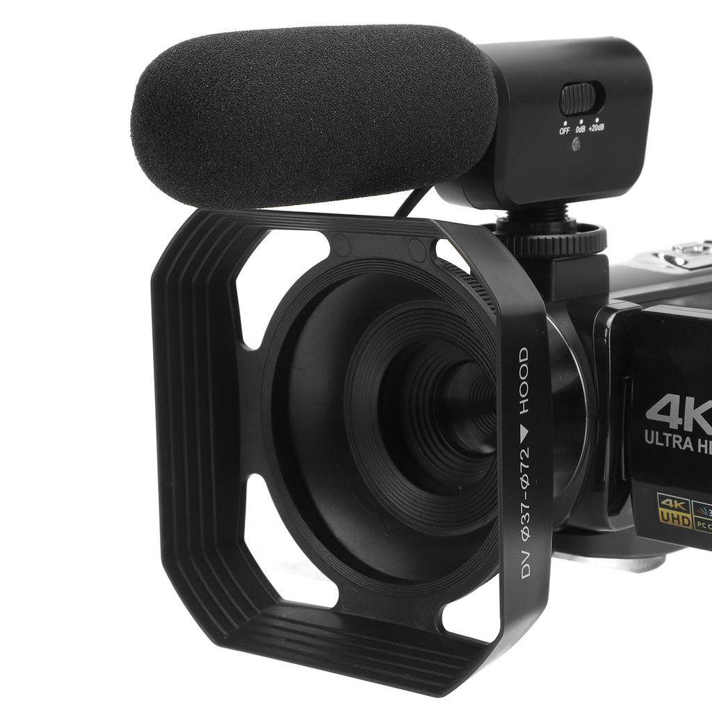 4K Video Camera Camcorder 3 Inch Touch Screen 56MP HD WiFi Vlog Camera with Microphone Stabilizer Wide Angle Lens