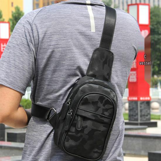 Мужская водонепроницаемая камуфляжная холщовая сумка через плечо на грудь - износостойкая, модная, повседневная плечевая сумка из Оксфордской ткани
