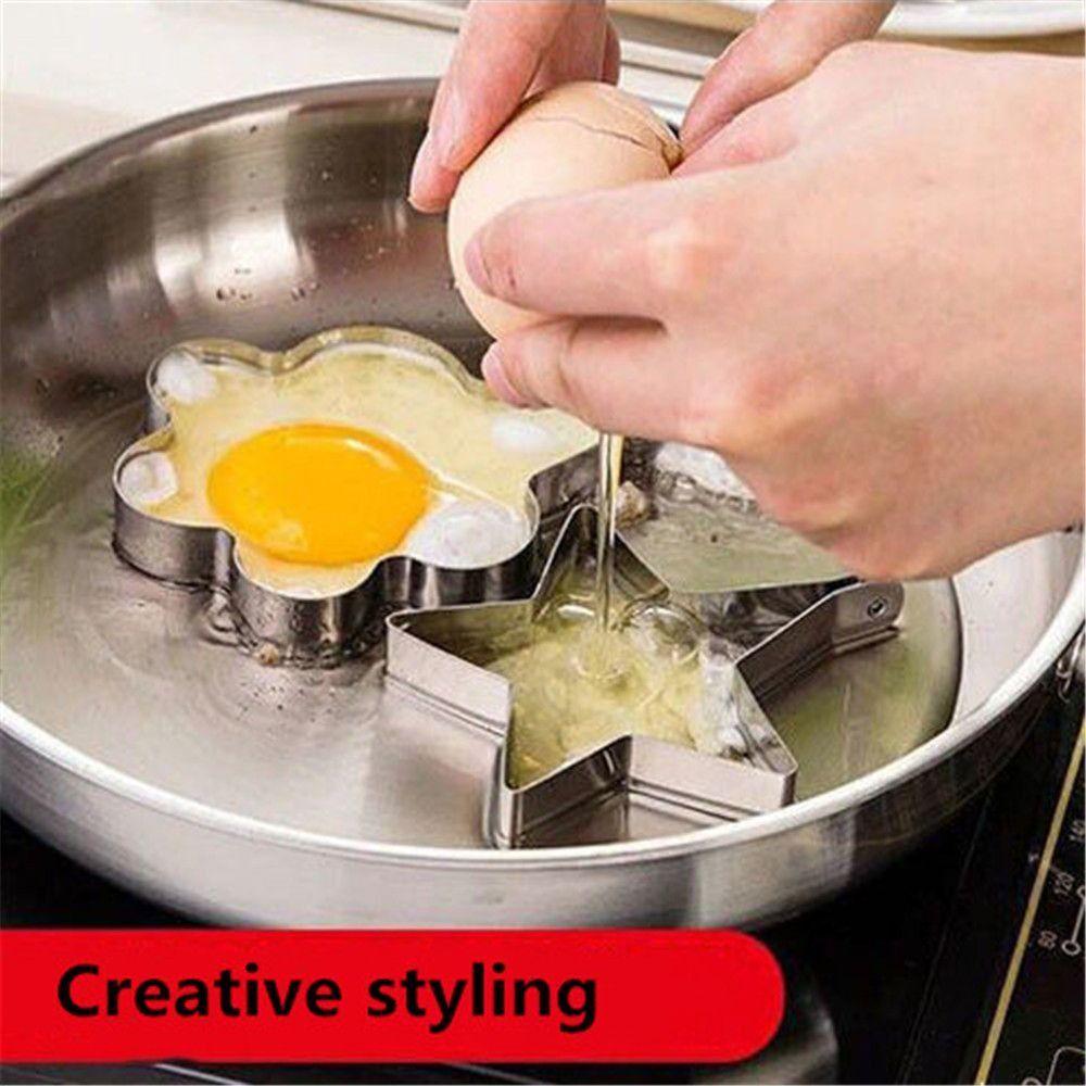 4 Shapes Frying Mold Stainless Steel Omelette Mold Fried Egg Pancake Shaper  Kitchen Accessories