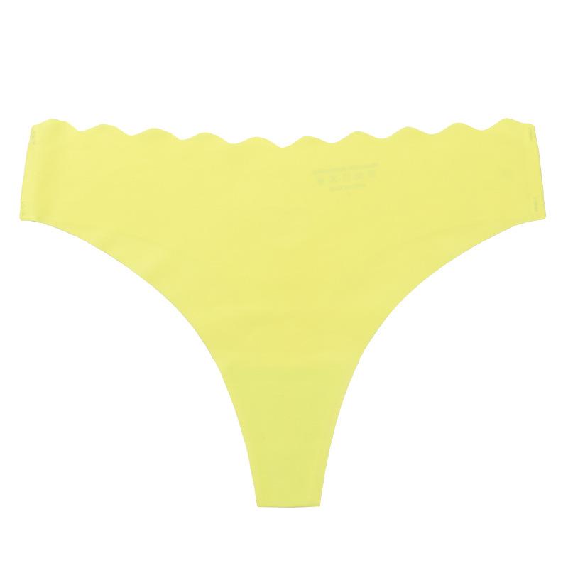 European Size Women's Sexy Seamless Thong Hollow Wave Waist G-string Heart Pattern T Pants