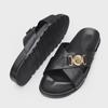 Men's Trendy Genuine Leather Outdoor Cross Sandals: 2024 Summer Soft-Soled Flip Flops