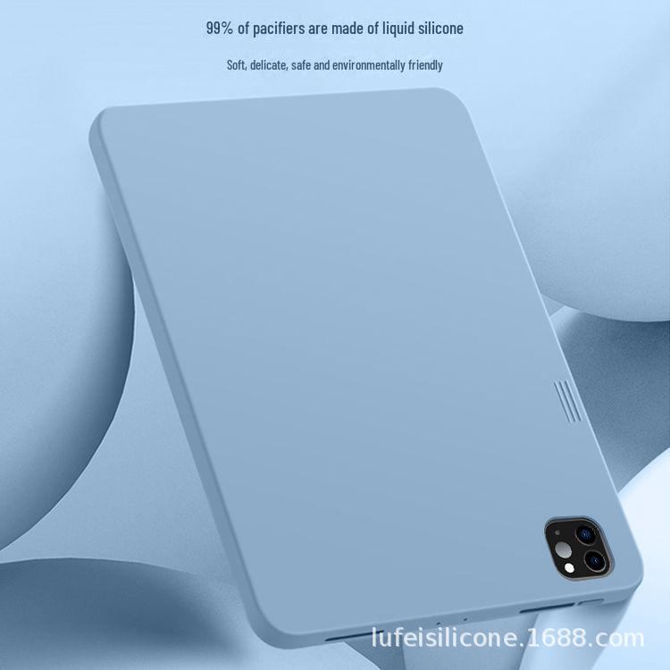 Liquid Silicone Protective Case for iPad 10 with Pen Slot, Soft Cover for Air 4/5 & 10.9 inch, 12.9 inch Model