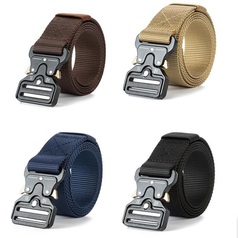 Men's Belt Metal Buckle Outdoor Hunting Multi Function Tactical Belt Combat Survival Marine Corps Canvas Nylon Women Sport Belt