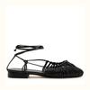 Fashion 2025 Summer Low Heels Roma Sandals Fashion Outdoor Woven Hollow Women Sandals Casual Lace-up Round Head sandalias de mujer