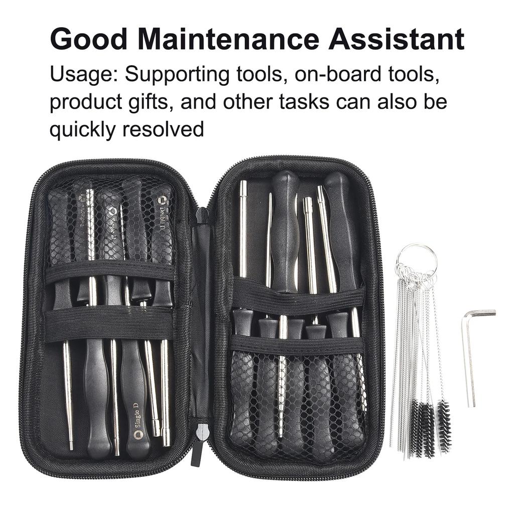 14Pcs Carburetor Adjusting Tool Screwdriver Socket Wrench Cleaning Brush Set For Chainsaw Eater Trimmer With Storage Bag