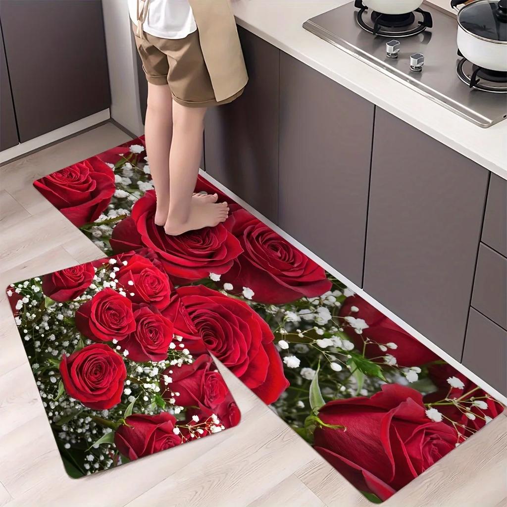 1PC Leuke Cartoon Katten Patroon Keukenkleden Antislip Deurmatten Pop Woonkamerkleden Badmat Tapijt voor Huis Wastafel Wasruimte Decor