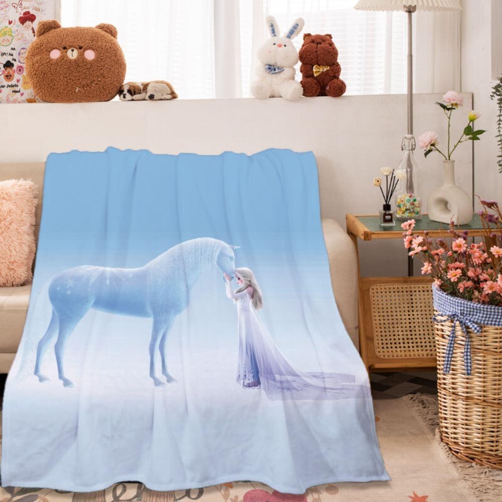 Ice and Snow Princess  Flannel Blanket, Lightweight  Blanket, Sleeping Blanket, Sofa Blanket, Adult Andchildren's Travel Blanket