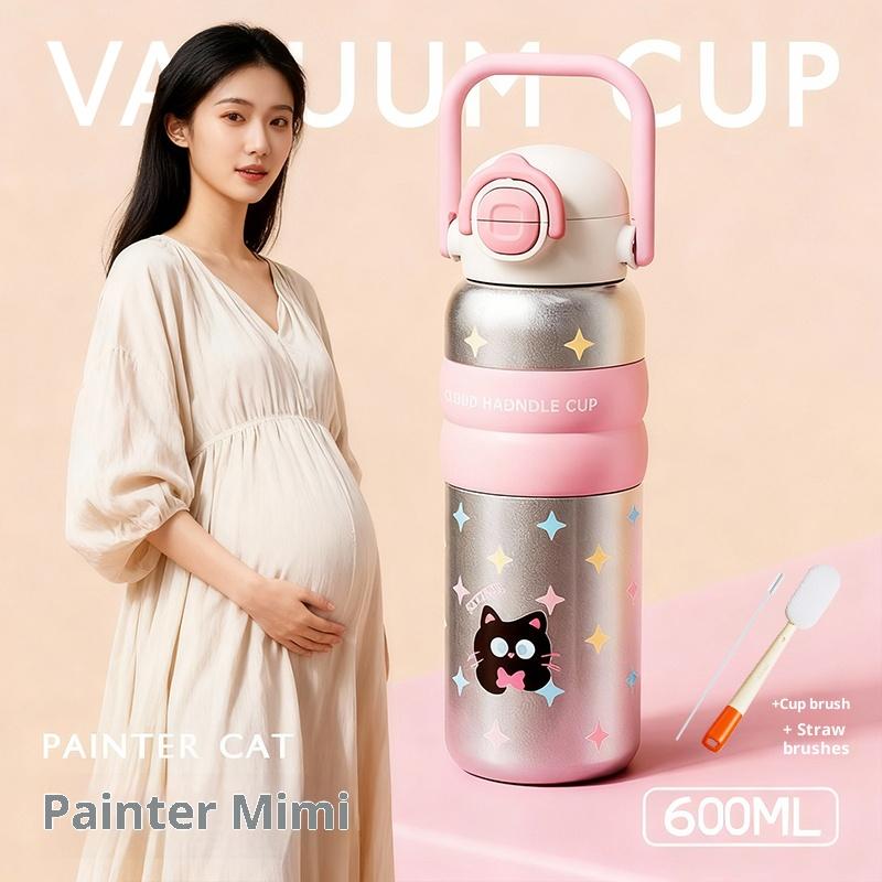 Gianxi Pregnant Women'S Warm Cup Large Capacity Straw Water Cup High Beauty New 2025 Maternity Special Cup For Girls