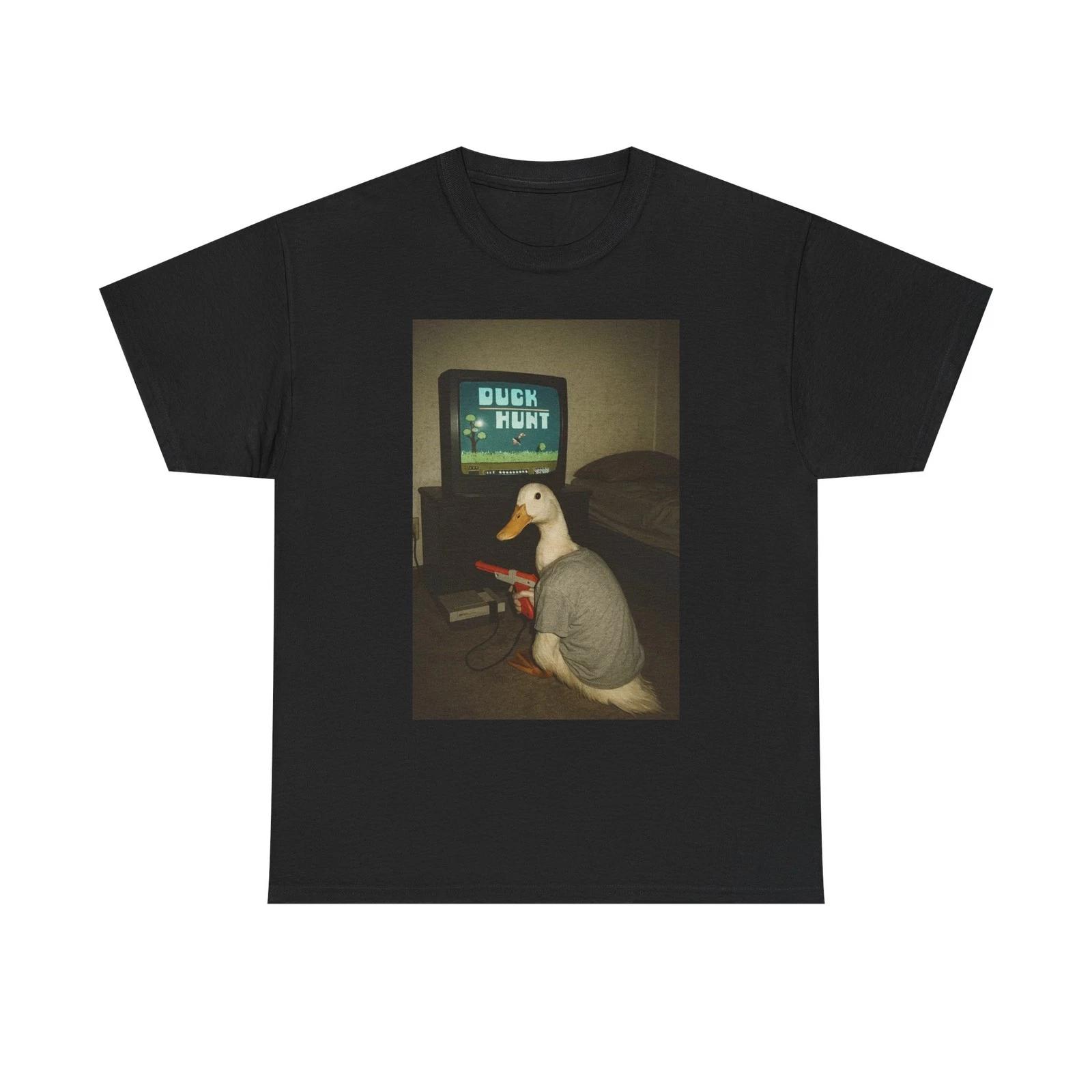 

Duck Hunt Funny Game Graphic T-Shirt Comfy Cotton Tee Brand NEW L