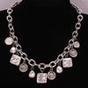 Geometric Gold Silver Alloy Multilayer Necklace For Women Spring 2021