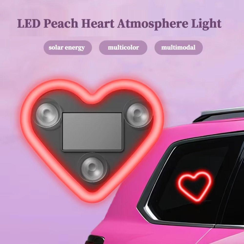 Wireless Heart-shaped Neon Light LED Illumination Car Interior Atmosphere Lamp Motor Decoration