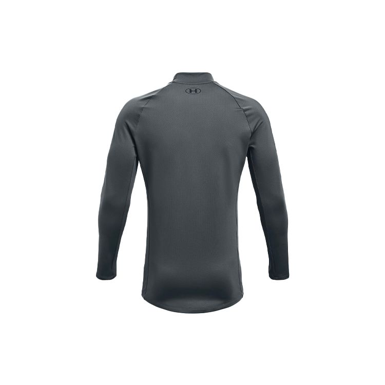 Under Armour Grid High Neck Long Sleeve Printed Logo Training Fitness Running Shirt Men tops Light-Asphalt-Gray 1357359-012