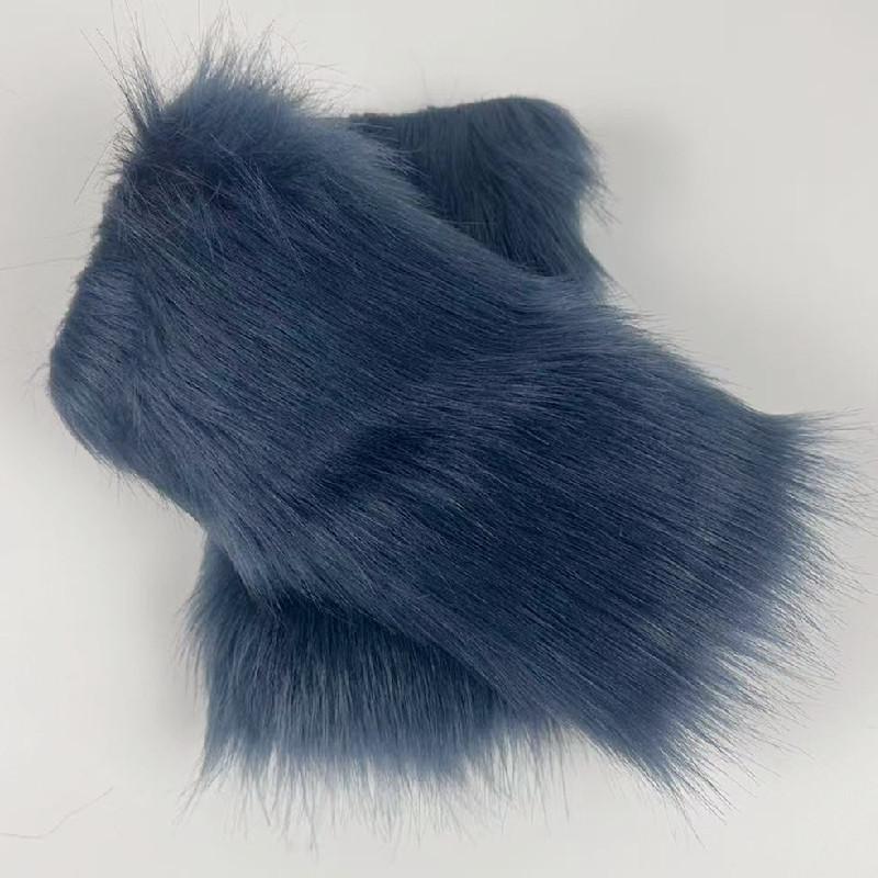 Faux Fox Fur Cuffs Women Winter Warm Plush Wristbands Arm Sleeves Detachable Furry Cuffs For Stage Show Costume Accessories