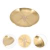 Round Copper Wizard Decorative Tray Holder Metal Tarot Tray Altar Candlestick Storage Centerpiece Plate Table Decor