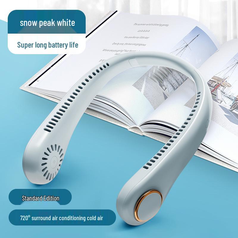 Leafless USB Neck Fan: High Power, Low Noise, Portable Turbine for Outdoor Cooling