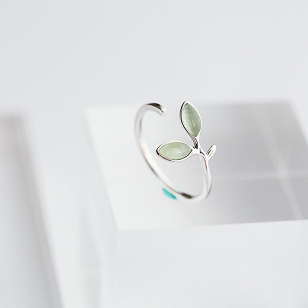 Simple Leaves Buds for Women Rings Finger Jewelry Open Rings Fashion Jewelry