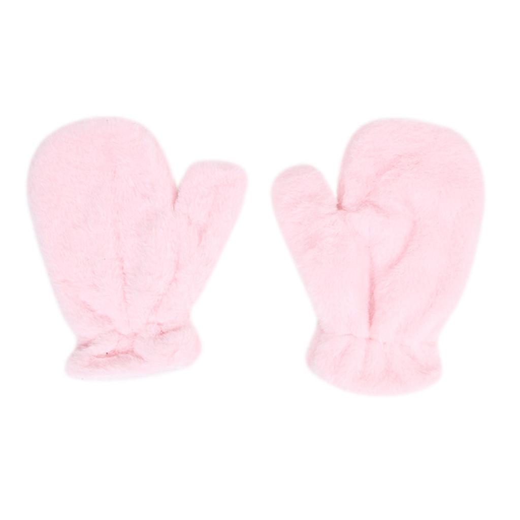 Winter Plush Gloves Thicken Soft Fluffy All Fingers Gloves Cute Windproof Warmer Mittens Women Solid Color Keep Warm Mittens