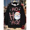 Child Sweatshirt Christmas Hoodie Cartoon Kawaii Santa Claus Print Sweatshirt for Girls Funny Holiday Party Clothes for Children