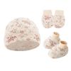Newborn Baby Hat, Baby Hood, Male and Female Children, Spring and Autumn Baby, Pure Cotton Hat, Gloves, Foot Covers