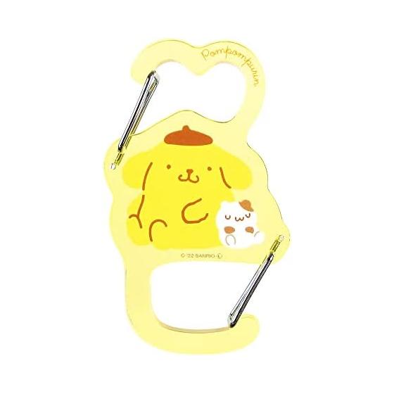 Tees Factory Sanrio Twin Carabiner Holder Pompompurin H9 x W5.6 x D0.5cm SR-5541495PU