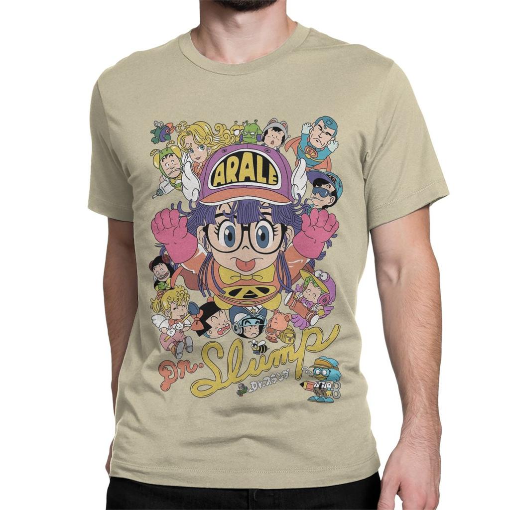 Men Women's T-Shirt Arale Anime Cute Funny 100% Cotton Tee Shirt Short Sleeve Dr Slump T Shirts Crew Neck Tops Gift Idea