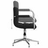 Office Chair Swivel Black Fabric