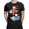 Cartoon Cuphead and Mugman Game T Shirt Men 100% Cotton Vintage T-Shirt Crewneck  Tee Shirt Short Sleeve Clothing Plus Size