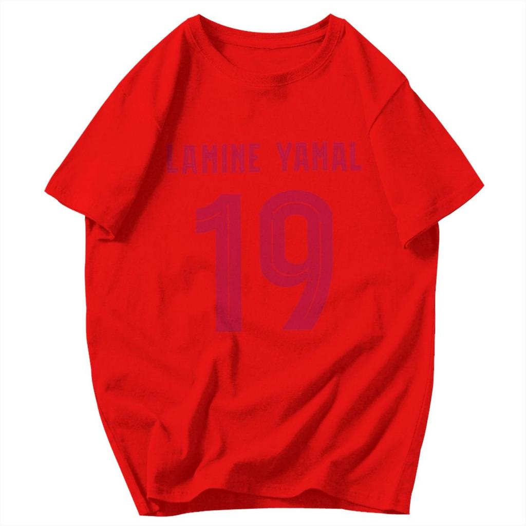 Men T Shirt Lamine Yamal No 19 Unique Y2K Graphic Quality Unisex Clothes T Shirts