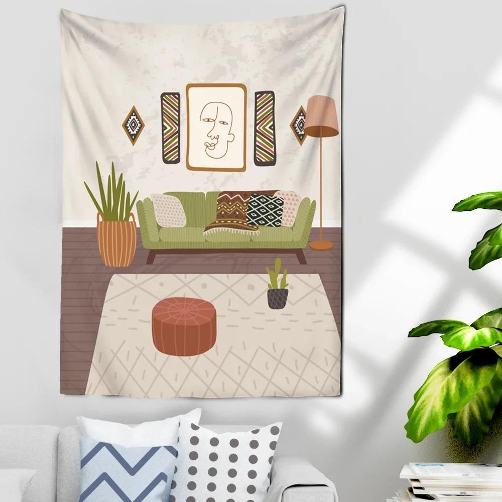 Cute Anime Style Decorative Tapestry Home Wall Living Room Office Decorative Tapestry