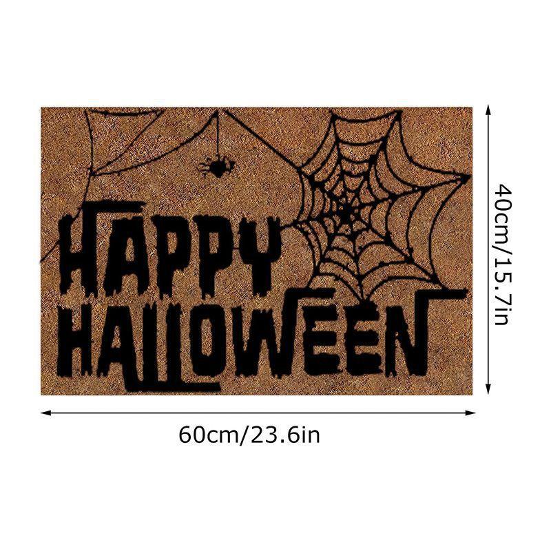 2pcs Halloween Foot Mats Ethnic Festival Decorative Floor Mats Easy To Take Care of Door Mats