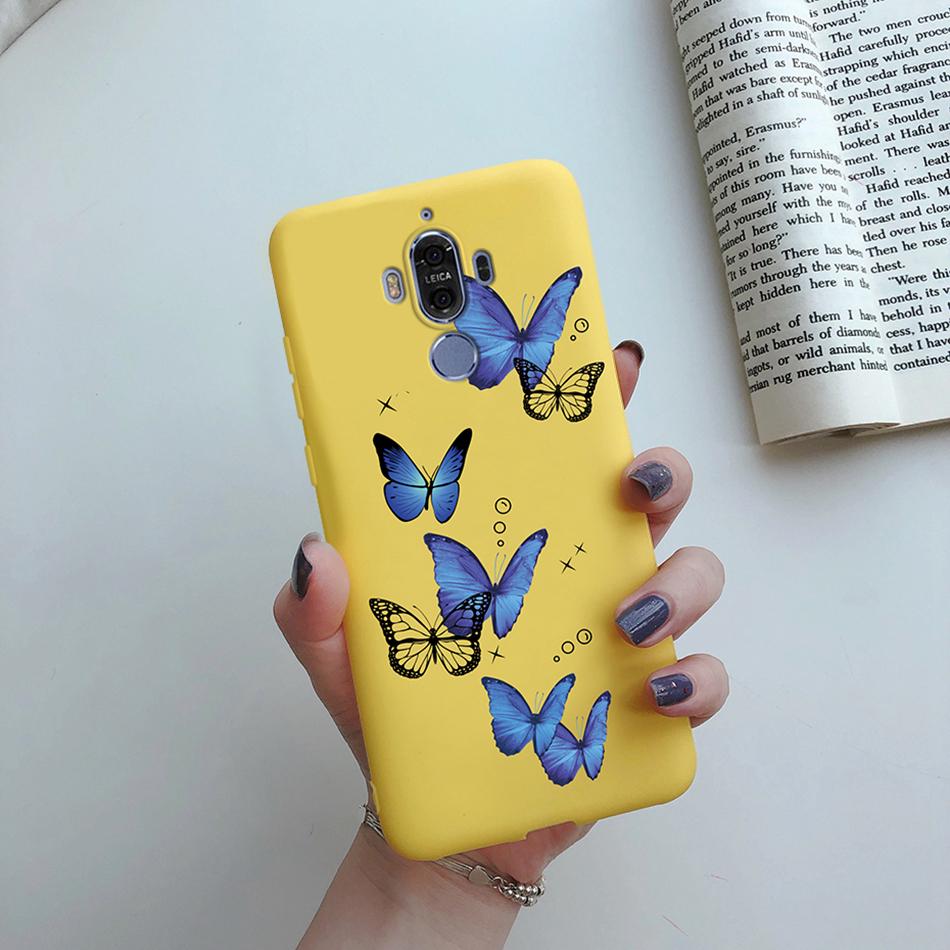 Silicone Case for Huawei Mate 9 10 Pro Soft TPU Protective Cute Butterfly Flower Phone Back Cover Mate9 Mate10 10Pro Case Fundas