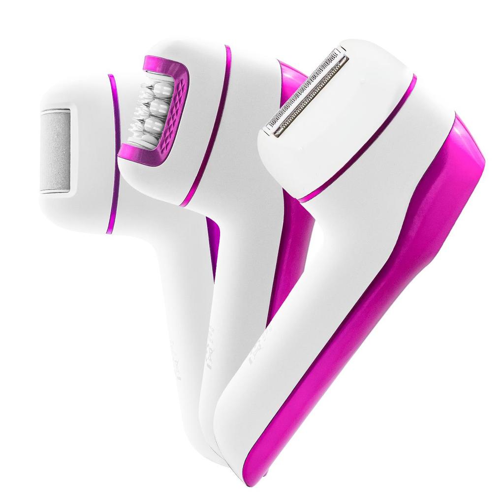 Hatteker 3-in-1 Epilator Women's Electric Trimmer Gentle Hair Removal for Intimate Areas Callus Remover Foot File