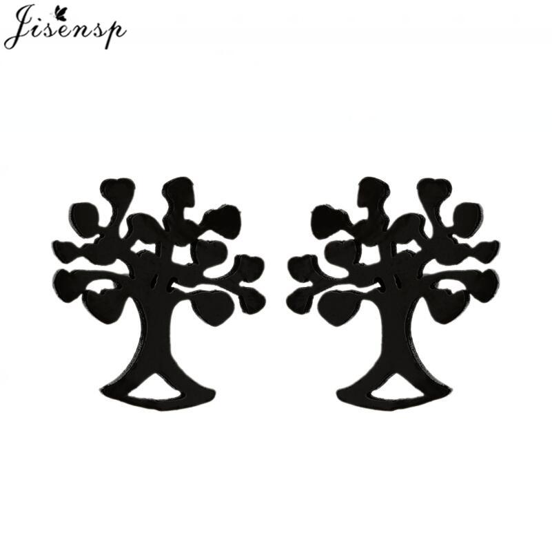 Casual Stainless Steel Tree of Life Earring for Women Lotus Grass Ear Jewelry Girls Delicate Flower Earrings Gifts Accessories