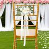 1pc Wedding Car Rearview Mirror Decoration Flower Eucalyptus Wedding Chair Back Flower Green Plants Floral for Ceremony Decor
