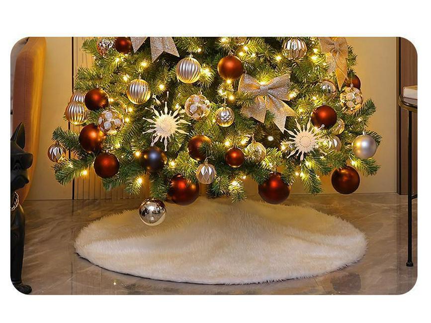 2025 White Flocked Snowy Christmas Tree Set with DIY Ornaments for Home Living Room