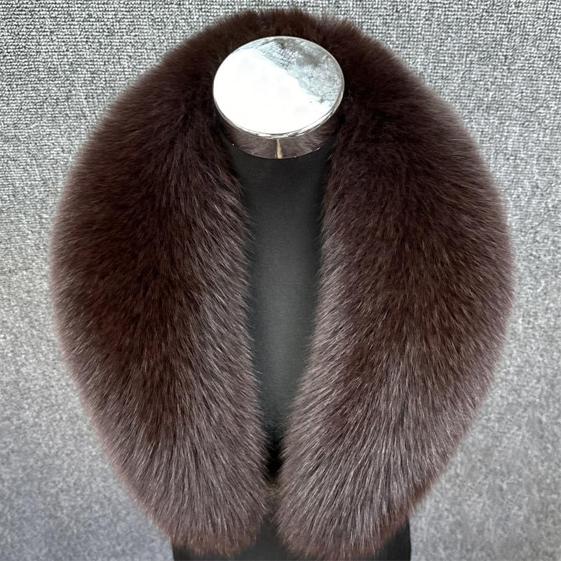 Real Fox Fur Collar Women Winter Thickened Fur Collar Scarf Collars Wraps Neck Warmer Fur Scarves Shawl Luxury Fluffy Fur Shawl