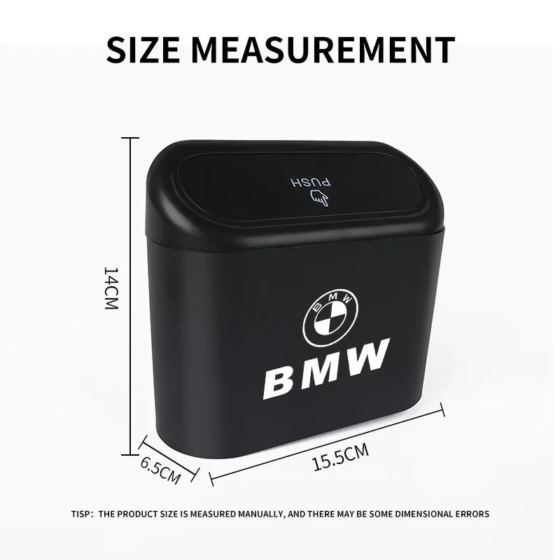 XWFVI1 Car Trash Bin Hanging Vehicle Garbage Dust Case Storage Box For BMW M Performance E36 E60 E90 X2 X1 X3 X5 E46 E39 E70 M3 M5 M6
