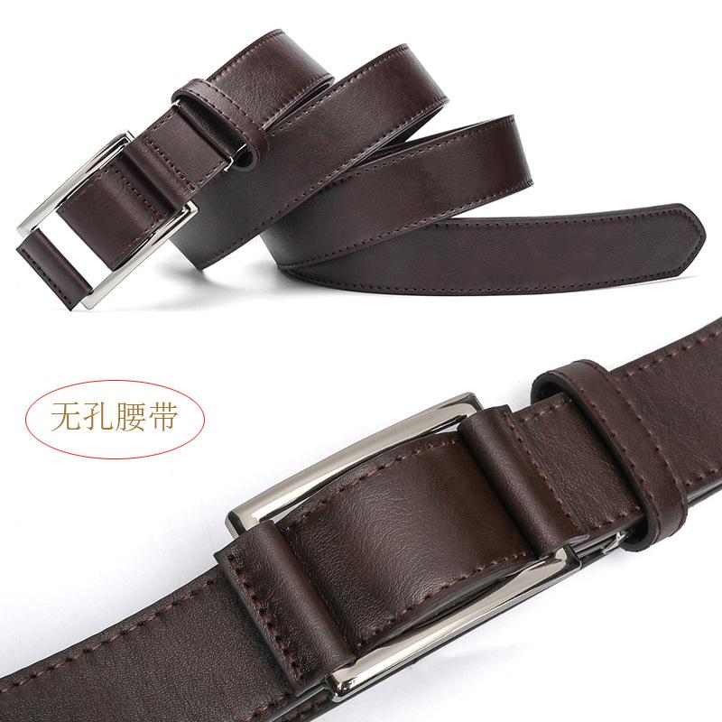 Belt Men'S Non-Porous Belt With Japanese Clip Japanese Buckle Business Belt Pu Belt