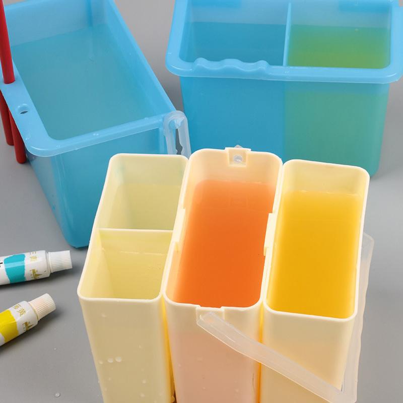 Galeată de spălat pensule pentru pictură în acuarelă 3 în 1 4 în 1, găleți de plastic, suport pentru spălarea pensulelor pentru desen, materiale de artă