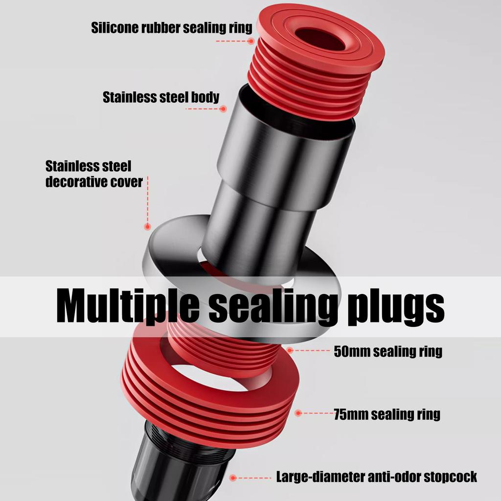 Sewer Pipe Seal Rings Sealing Cover Floor Drain Backflow Preventer Washer Drain Hose Seal Plug Easily To Install